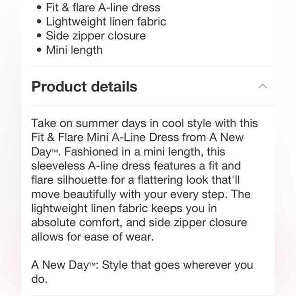 Women's Fit & Flare Mini A-Line Dress - A New Day™ Red new - Picture 4 of 5